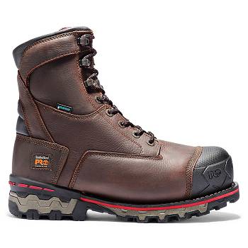 Timberland Férfi PRO Boondock 8" Comp Toe Munkavédelmi Bakancs Barna